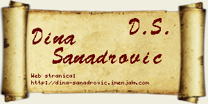 Dina Sanadrović vizit kartica